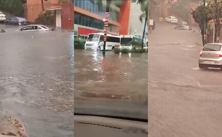 Lluvias causan severas inundaciones en calles de Cuernavaca