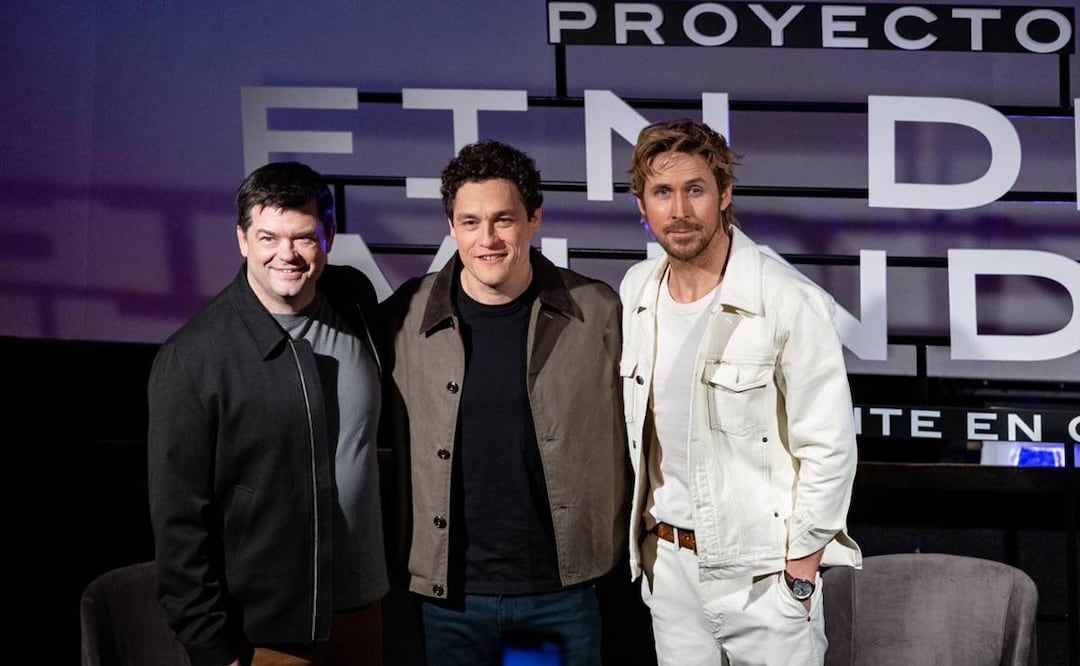 Conferencia de prensa de la película "Proyecto Fin del Mundo", con el actor Ryan Gosling y los directores Phil Lord y Christopher Miller. 
Foto Hugo Salvador/EL UNIVERSAL.