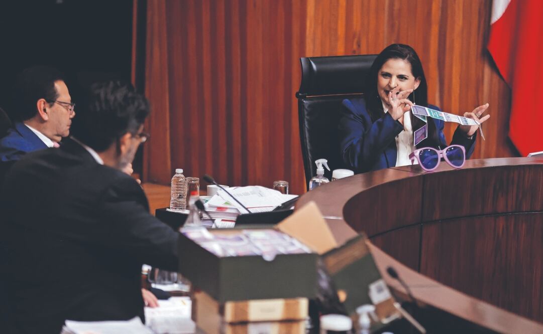 Mónica Soto, magistrada presidenta del TEPJF, cuestionó cómo se podría comprobar que esas listas fueron determinantes en el resultado de la elección. Foto: de Diego Simón Sánchez. El Universal