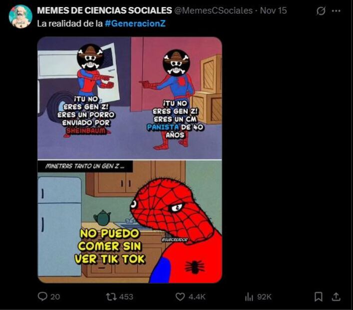 Captura de pantalla en X