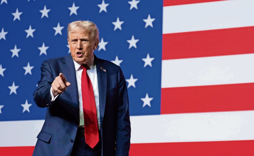 El presidente estadounidense, Donald Trump, tras su mensaje al ejército, el pasado 30 de septiembre, en la base de Quantico, en Virginia. Foto: AFP/Archivo