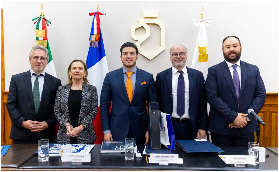 Samuel García se reúne con la Embajadora de Francia en México para revisar proyectos de inversión en México (6/11/2024). Foto: Especial