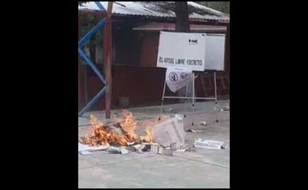 Queman casillas y suspenden elección en Mixtequilla, Oaxaca; 4 mil se quedan sin votar