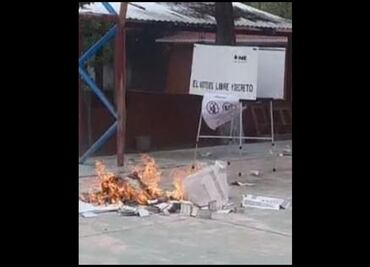 Queman casillas y suspenden elección en Mixtequilla, Oaxaca; 4 mil se quedan sin votar