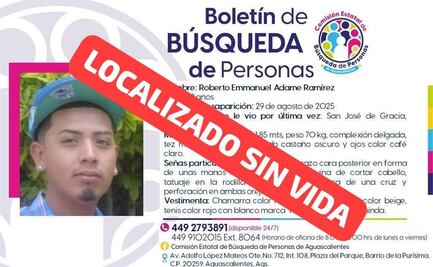 Localizan sin vida a joven reportado como desaparecido en Aguascalientes