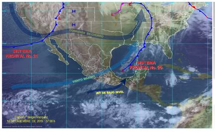 Persistirán lluvias y ambiente frío en gran parte del país