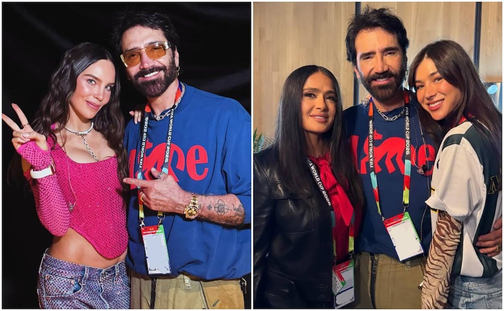 Previo a que interpretara el Himno Nacional Mexicano, Alejandro Fernández compartió en redes fotos con Belinda y con Salma Hayek.
Fotos: alexoficial