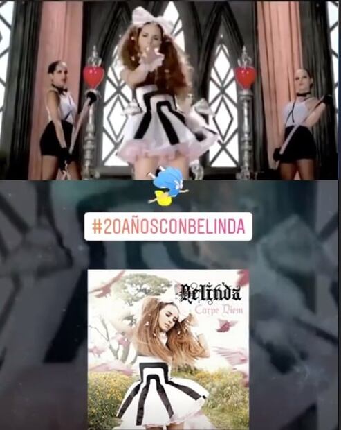 Belinda celebra 20 años de carrera con nostálgicos momentos