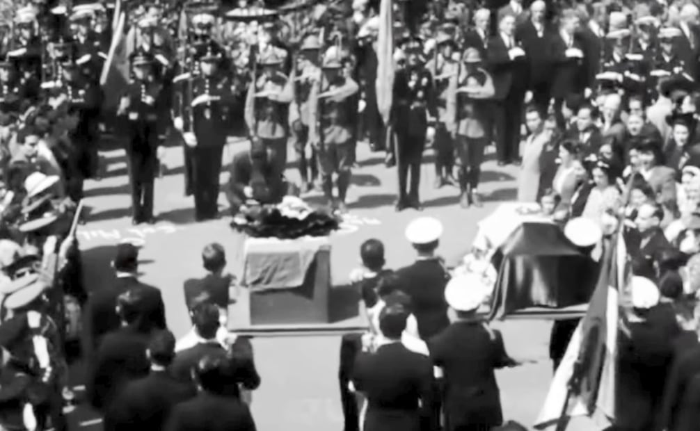 Homenaje a Francisco González Bocanegra y Jaime Nunó. Su tributo llegó en tiempos donde México se encontraba en riesgo de guerra y debía fomentar el patriotismo entre sus ciudadanos. Foto: Captura de Pantalla/ESPECIAL.