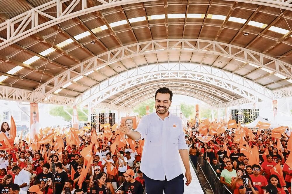 Jorge Álvarez Máynez celebró en Ciudad del Carmen su segundo evento masivo tras el accidente en Nuevo León en que murieron nueve personas Foto: Especial
