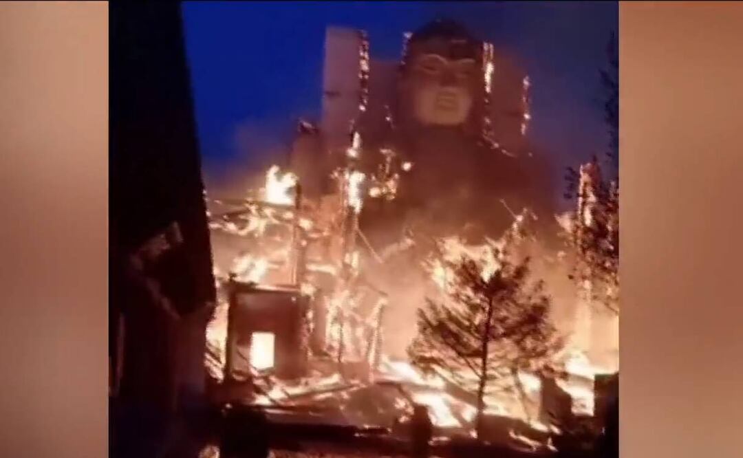 Se incendió el templo del Gran Buda en China. No hubo personas lesionadas. Foto: Captura de pantalla