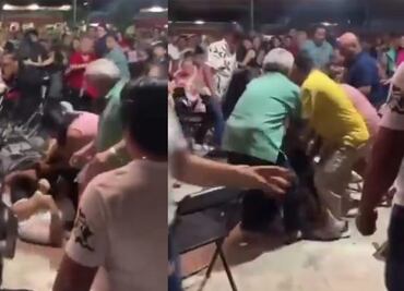 A golpes y sillazos, padres de familia pelean en evento escolar en Yucatán; suspenden festejos