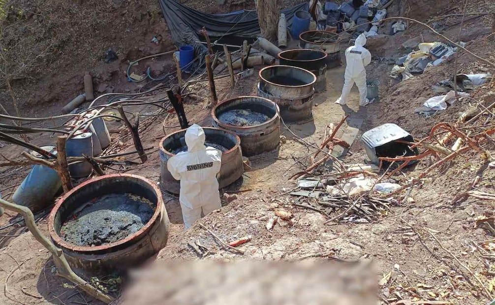 Fuerzas federales desmantelan cinco laboratorios clandestinos en Jalisco, Nayarit y Sinaloa (17/05/2026). Foto: Especial
