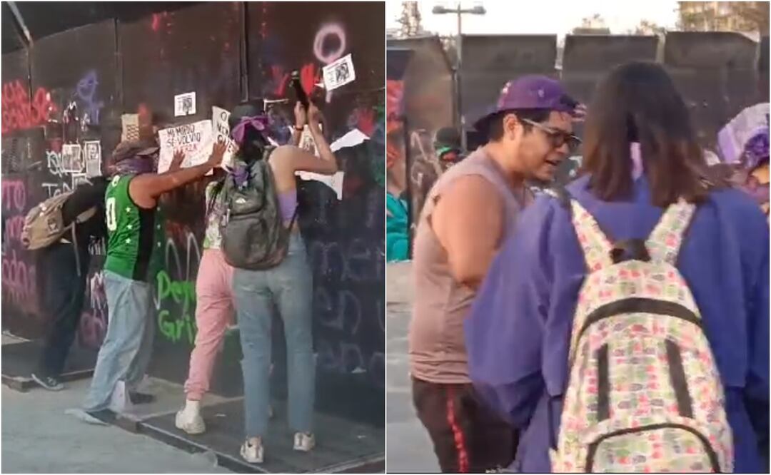 Captan a hombres causando destrozos en marcha del Día de la Mujer. Foto: Especial