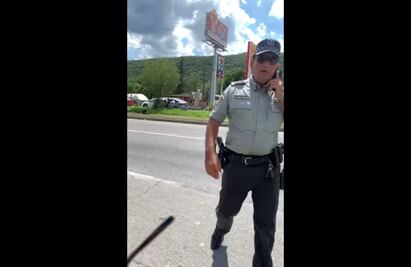 Pato Zambrano denuncia que elemento de la GN le quería quitar su teléfono por grabar accidente