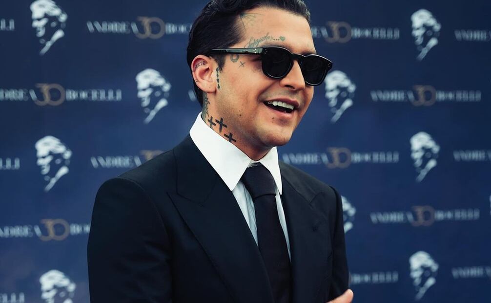 Nodal fue el único artista mexicano que se presentó en el concierto junto a Bocelli. Foto: Instagram.