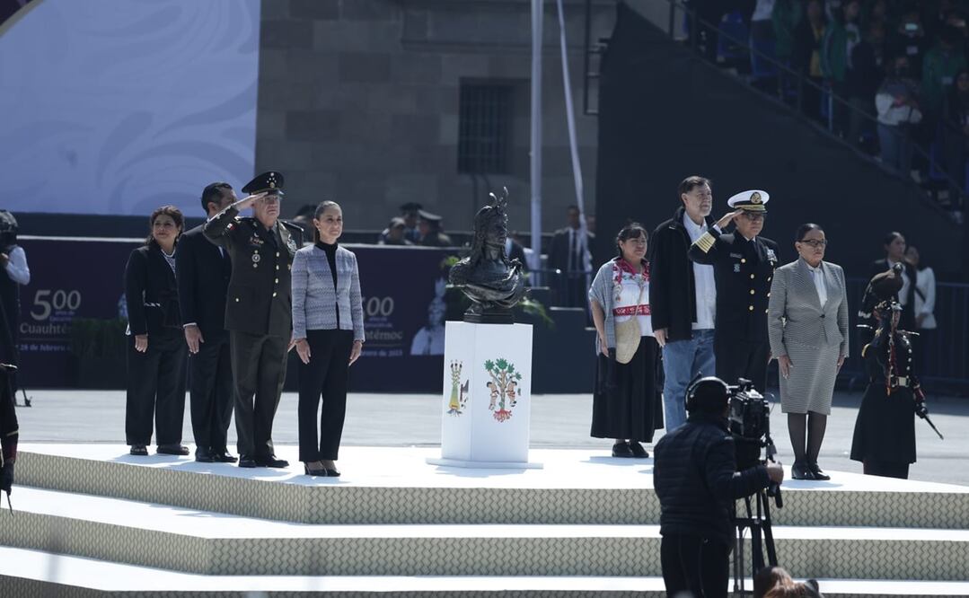 Conmemoración de los 500 años de la ejecución de Cuauhtémoc. Foto: Gabriel Pano / EL UNIVERSAL