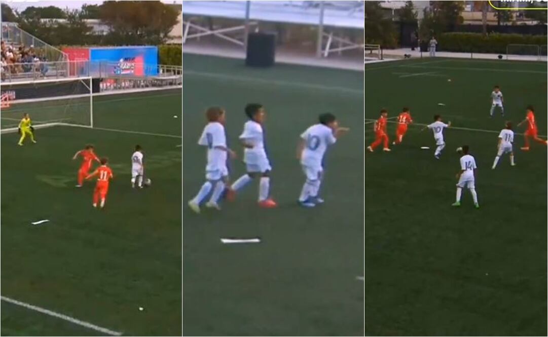 Mateo Messi brilló con la filial Sub-9 del Inter Miami. FOTO: ESPECIAL