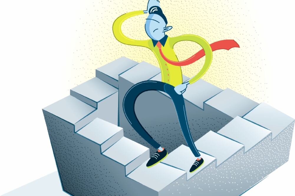 Son muy pocos los que logran avanzar un escalón dentro de la misma organización (ILUSTRACIÓN: DANIEL RAZO)