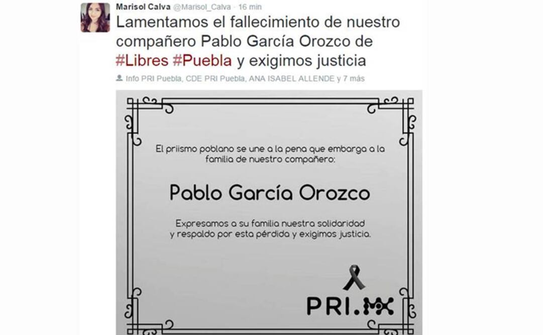 Matan a operador del PRI en Puebla