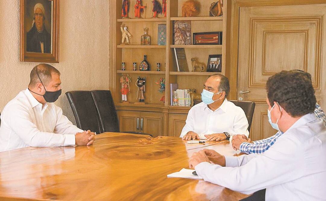 El mandatario guerrerense, Héctor Astudillo (centro), es un aliado de la minería, dijo Faysal Rodríguez, vicepresidente de Torex Gold Resources. Foto: Especial