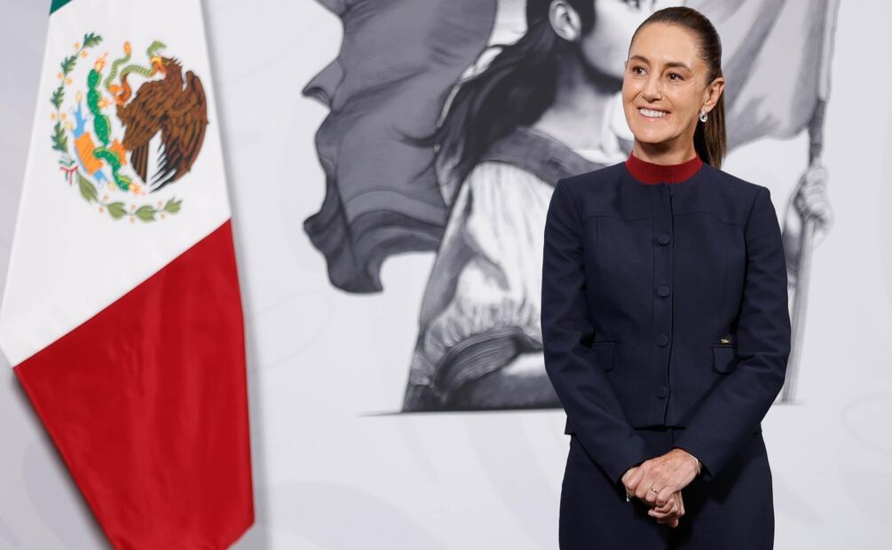 Este jueves, la presidenta de México, Claudia Sheinbaum Pardo, anunció que terminando la mañanera visitará los municipios de Poza Rica y Álamos, Veracruz, así como comunidades afectadas en Puebla. Foto: Diego Simón Sánchez / EL UNIVERSAL