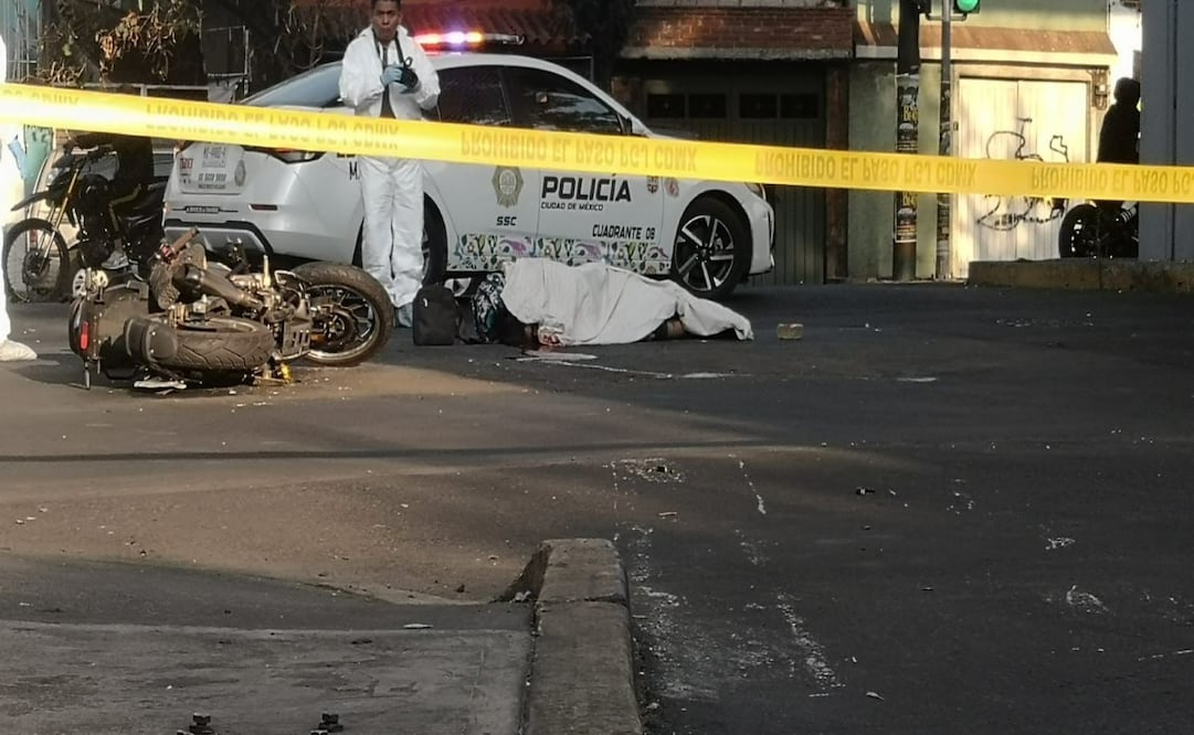Motociclista muere en Iztapalapa. Foto: Especial