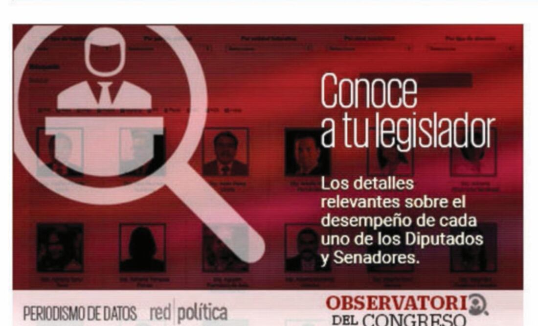 Toda la información se encuentra en el link: http://data.eluniversal.com.mx/observatorio-congreso