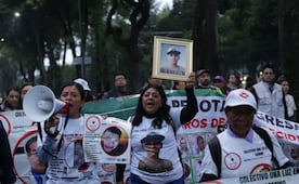 Buscadoras se manifiestan en inmediaciones del Estadio Ciudad de México; denuncian agresiones de la policía capitalina