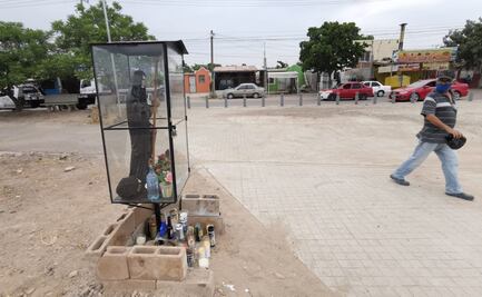 Sorprende figura de la Santa Muerte colocada en Culiacán, Sinaloa