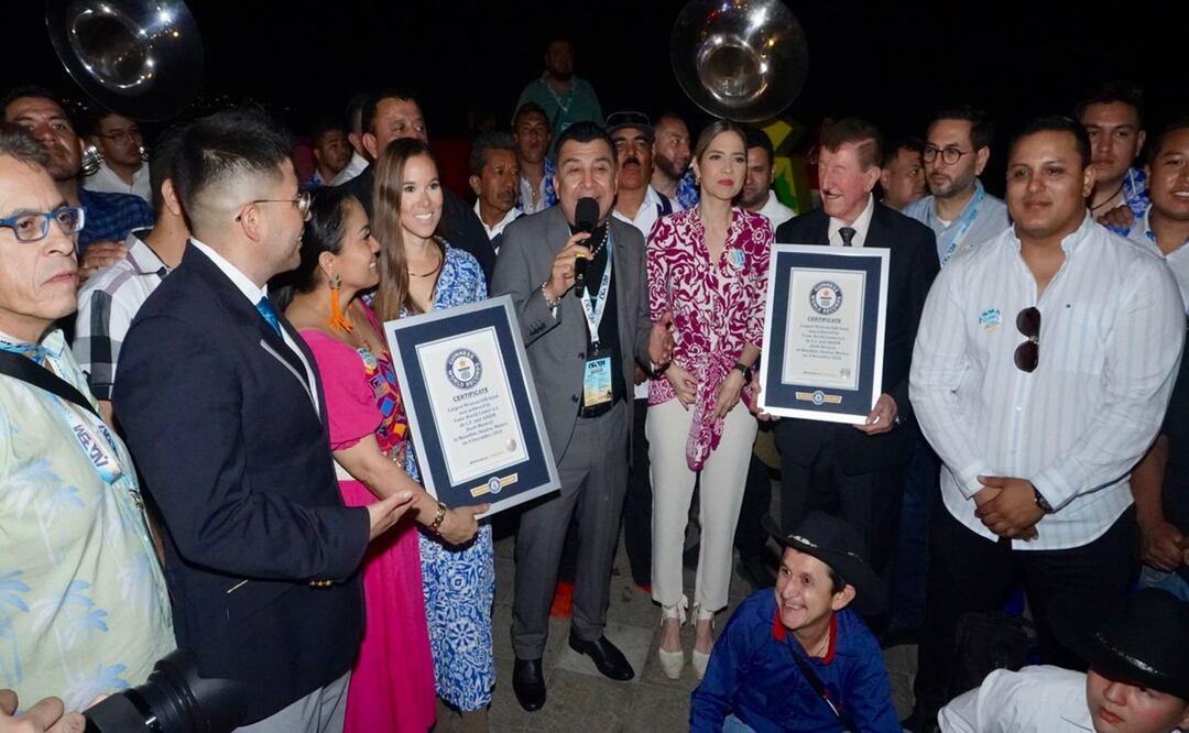 Mazatlán logra Récord Guinness con la banda más grande de México. Foto: Gobierno Municipal de Mazatlán