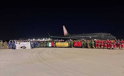 Viaja avión de la FAM rumbo a Turquía con personal del Ejército y Cruz Roja Mexicana