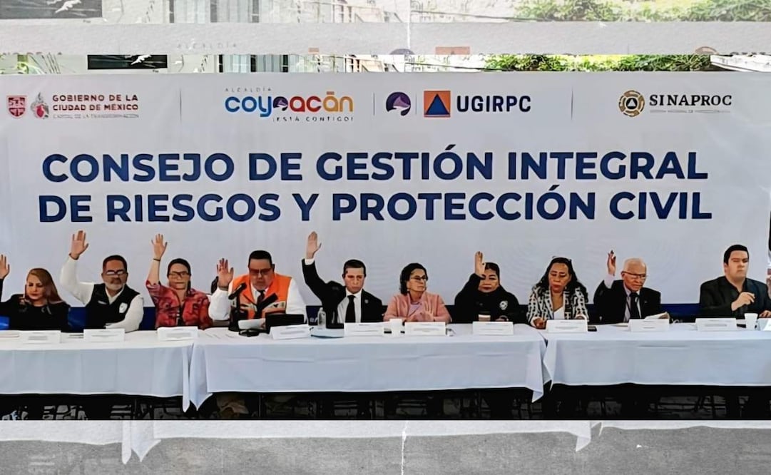 La alcaldía Coyoacán realizó la Primera Sesión Ordinaria del Consejo de Gestión Integral de Riesgos y Protección Civil 2026. | Foto: Especial.