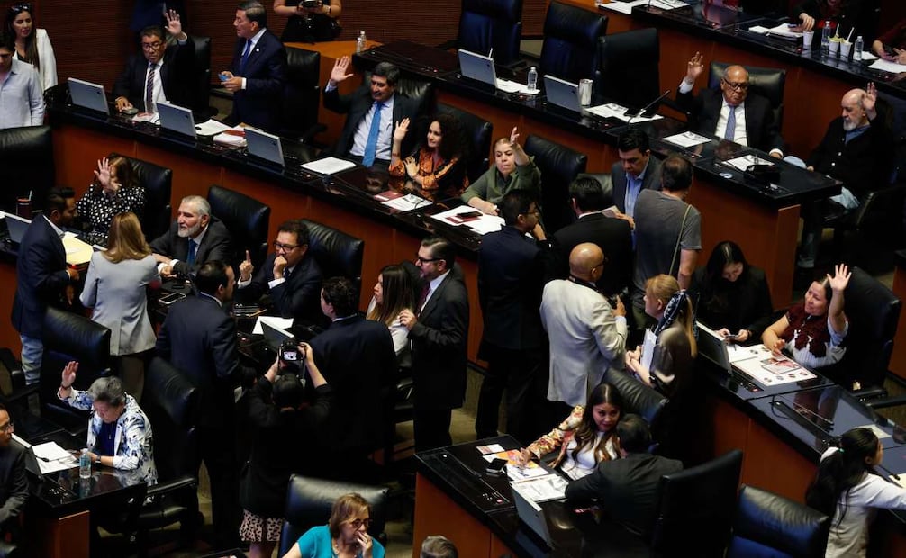 Aspectos de la sesión de la Cámara de Senadores del 28 de abril de 2026. Foto: Diego Simón Sánchez / EL UNIVERSAL