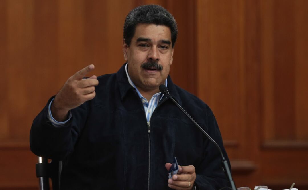Nicolás Maduro durante un acto de trabajo transmitido en cadena obligatoria de radio y televisión (Foto: EFE)