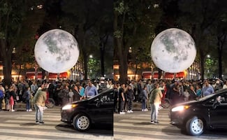 Mujer obstruye paso a carro por foto en Reforma y causa polémica; la apodan “Lady Luna”