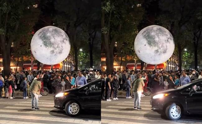 Mujer obstruye paso a carro por foto en Reforma y causa polémica; la apodan “Lady Luna”