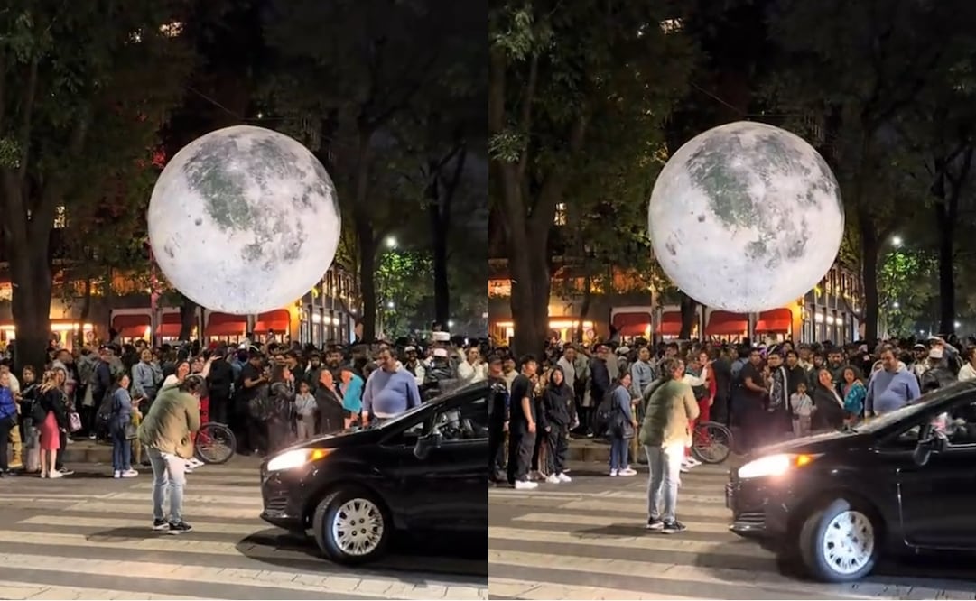 Bautizan como "Lady Luna" a mujer que obstruyó paso a carro por foto en Reforma. Foto: Captura de video