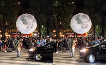 Mujer obstruye paso a carro por foto en Reforma y causa polémica; la apodan “Lady Luna”