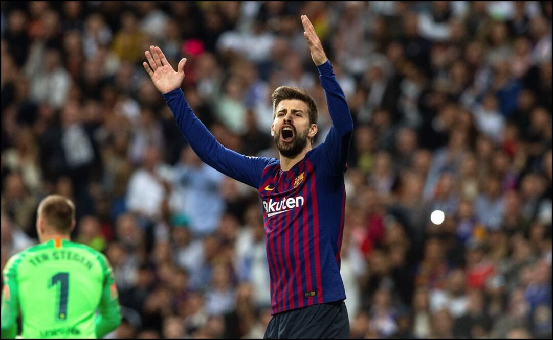 Gerard Piqué en el Clásico en la Copa del Rey. Foto: EFE