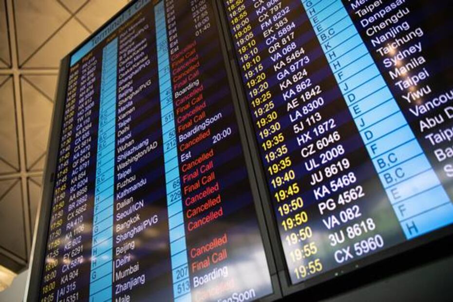 Hong Kong suspende todos sus vuelos de salida por segundo día consecutivo