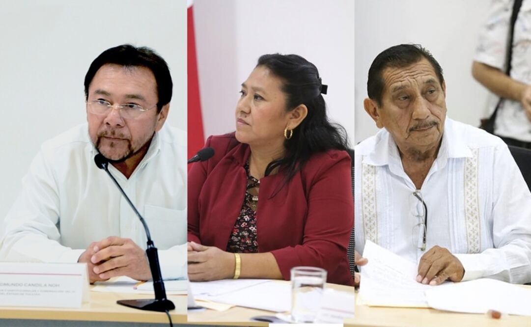 Los tres diputados locales de Morena que presuntamente habrían votado en el Congreso del Estado de Yucatán en contra del matrimonio igualitario. Foto: Especial