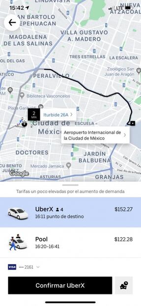 Paro de taxistas provoca tarifas elevadas en apps