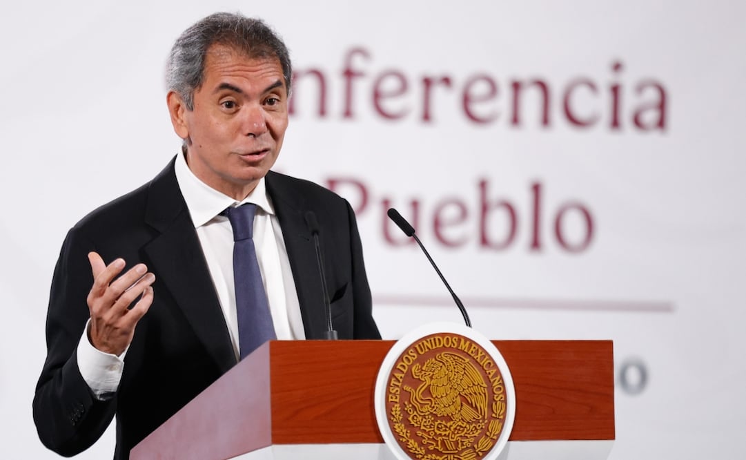 Conferencia presidencial de este 9 de octubre de 2025 en Palacio Nacional. Foto: Diego Simón / EL UNIVERSAL