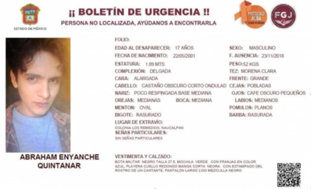 Organizan brigada para buscar a Abraham Enyanche, alumno del CCH Naucalpan