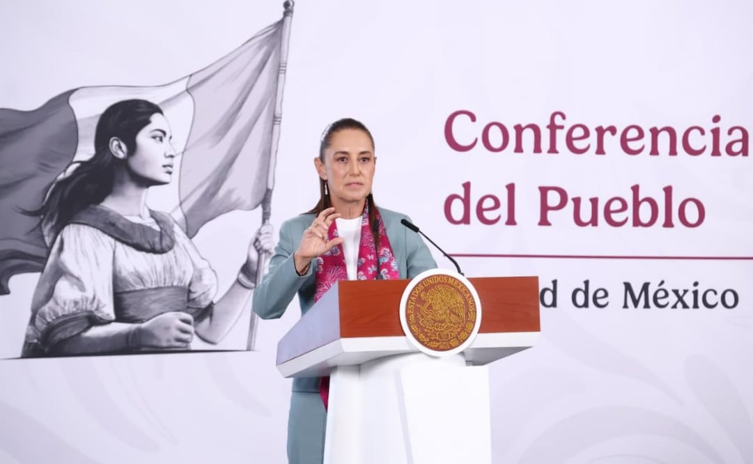 Presidenta Claudia Sheinbaum durante su conferencia de prensa desde Palacio Nacional (16/06/2026). Foto: Karla Guerrero / EL UNIVERSAL