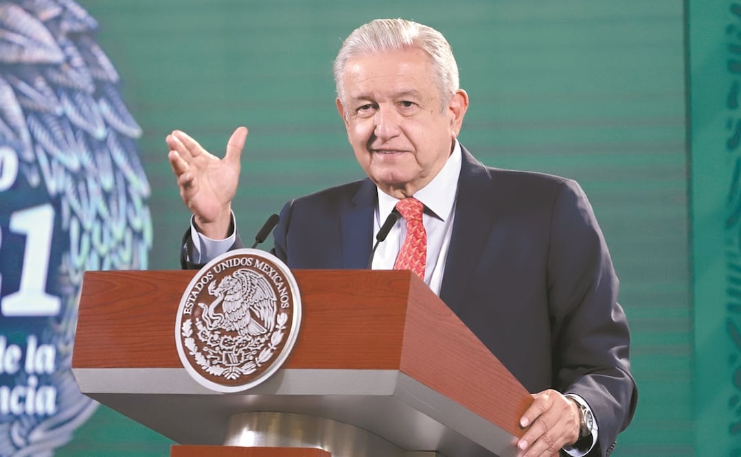 Andrés Manuel López Obrador dijo confiar en que el presidente de EU, Joe Biden, levante el bloqueo económico a Cuba. Foto: BERENICE FREGOSO. EL UNIVERSAL