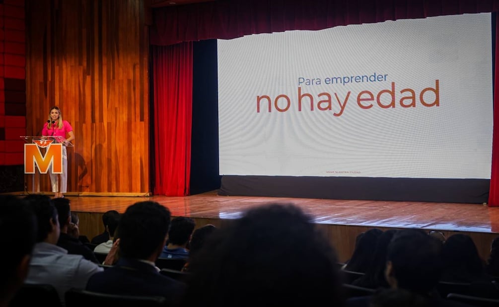 Mariana Rodríguez presenta plan Monterrey Emprendedor para fomentar el autoempleo. Foto: Especial