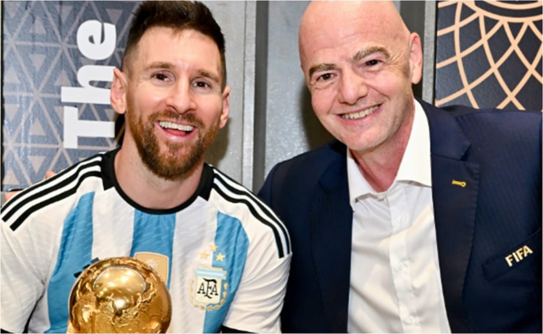 FOTO: ESPECIAL - El presidente de la FIFA se despide de Lionel Messi con emotivo mensaje