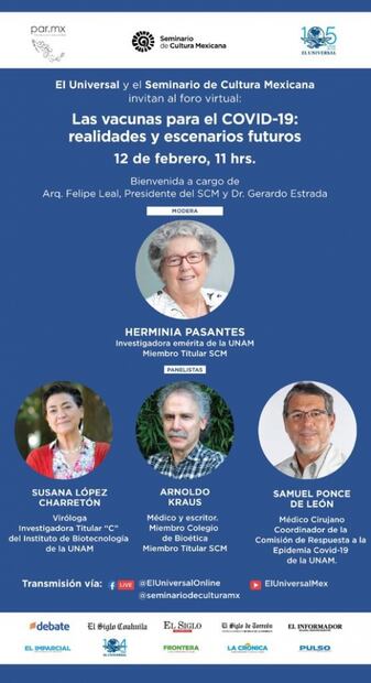 Expertos dialogarán sobre el futuro de las vacunas contra el Covid-19